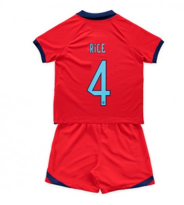 England Declan Rice #4 Bortedraktsett Barn VM 2022 Kortermet (+ Korte bukser)